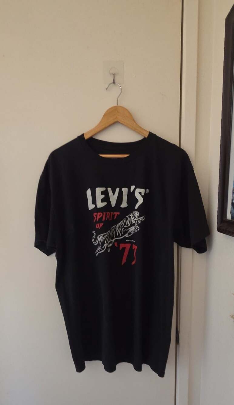 Levi's Spirit of 73 Graphic T-Shirt Size 2XL Black Cotton